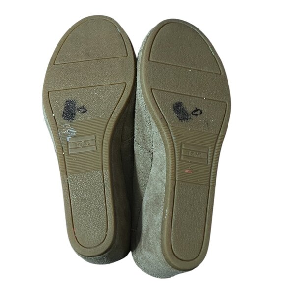 Toms Desert Suede Wedge Ankle Booties Size 8 Beige Comfortable Stylish - Picture 7 of 10